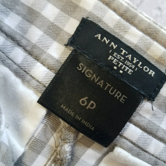 Ann Taylor Petite Signature Checker Shorts Sz 6P - Picture 6 of 8